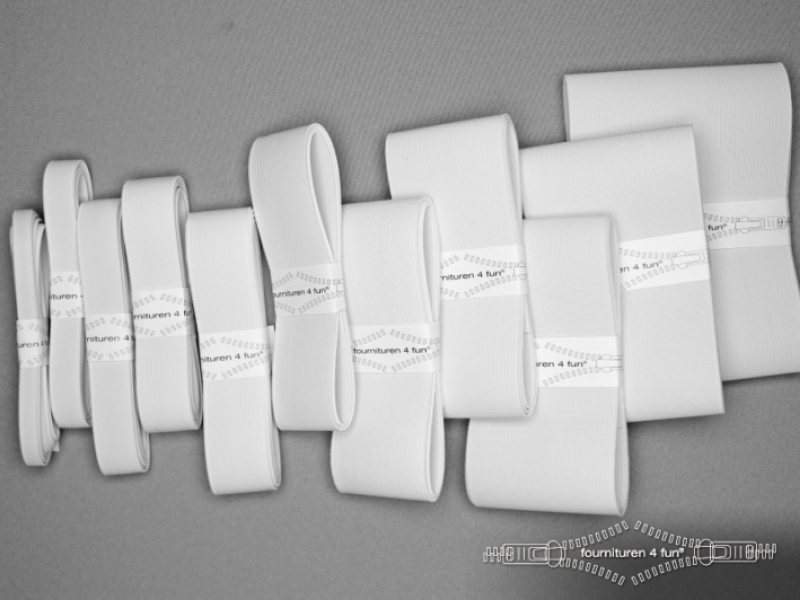 Band elastiek wit & zwart Band elastiek wit & zwart