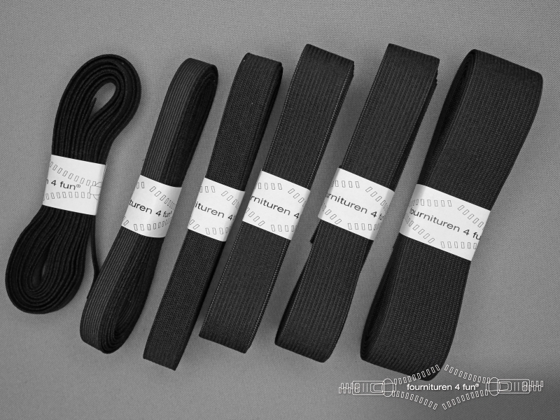 Band elastiek soepel zwart Band elastiek soepel zwart