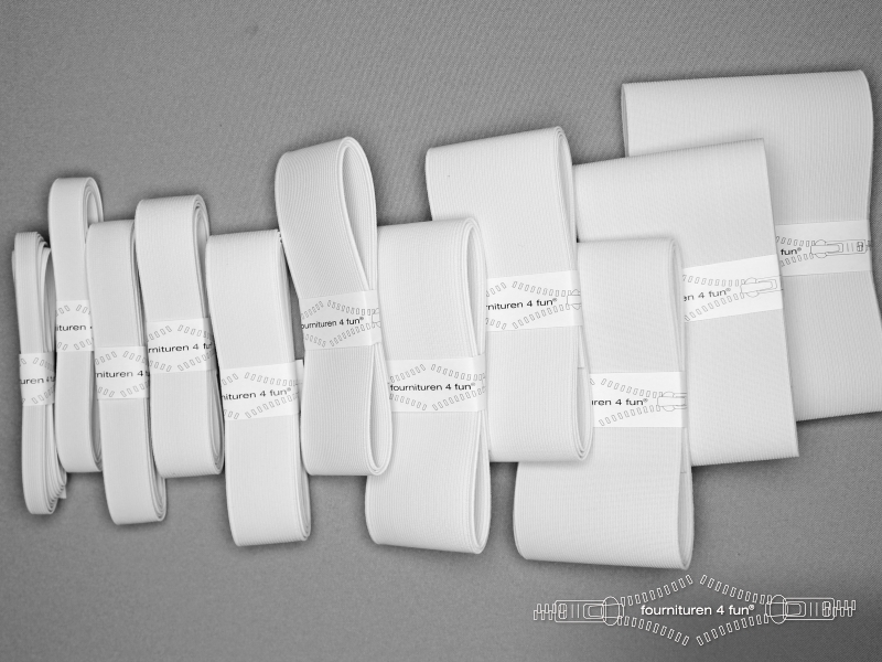 Band elastiek stevig wit Band elastiek stevig wit