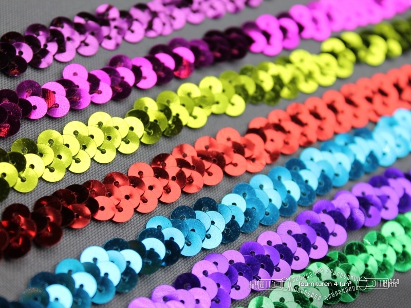 Pailletten band - elastisch - circa 40mm Pailletten band - elastisch - circa 40mm
