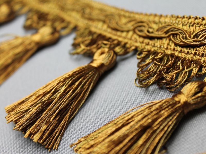 Viscose franje met kwasten Viscose franje met kwasten