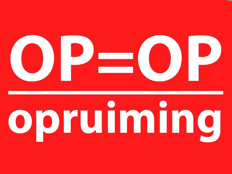 OPRUIMING OPRUIMING