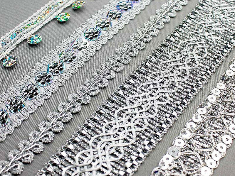Party banden wit en zilver Party banden wit en zilver