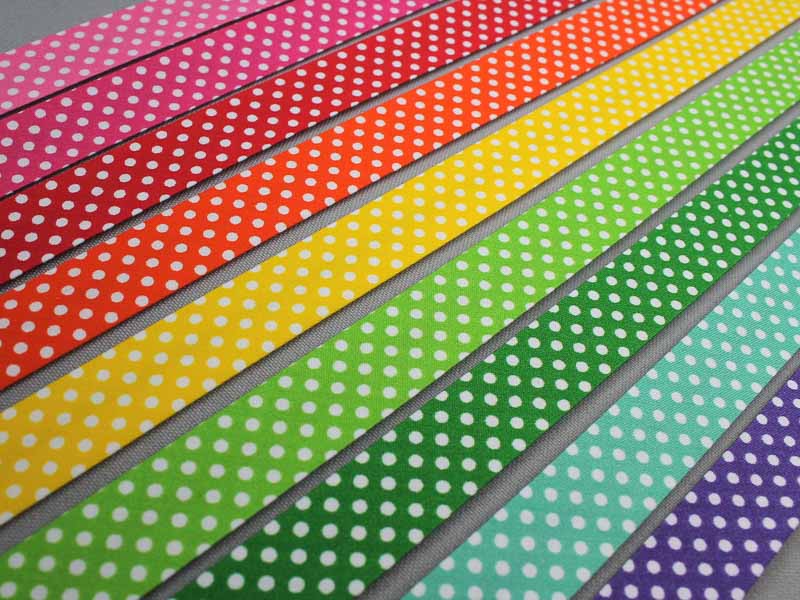Print biasband witte stippen Print biasband witte stippen