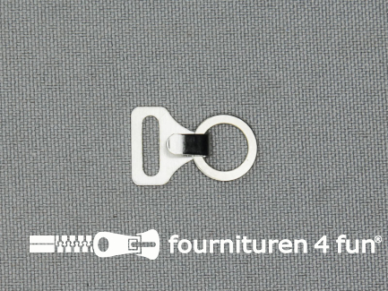 Vlinderdas / stropdas haakje - metalen haak sluiting - 9mm - zilver - per 3 stuks
