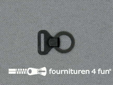 Vlinderdas / stropdas haakje - metalen haak sluiting - 9mm - zwart - per 3 stuks