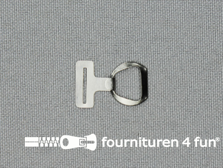 Vlinderdas / stropdas haakje - metalen haak sluiting - 9mm - zilver - per 3 stuks