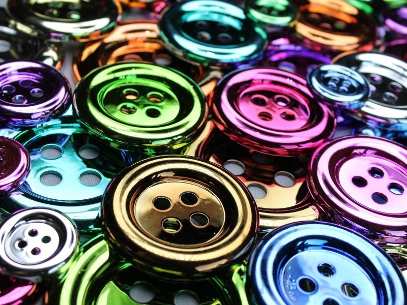 Clowns knopen metallic Clowns knopen metallic