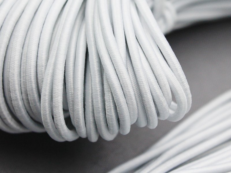Elastisch koord wit & zwart Elastisch koord wit & zwart